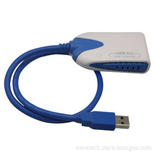 USB to HDMI adapter, USB3.0, compatible with USB2.0 high-speed resolution up to 2,048x1,152px